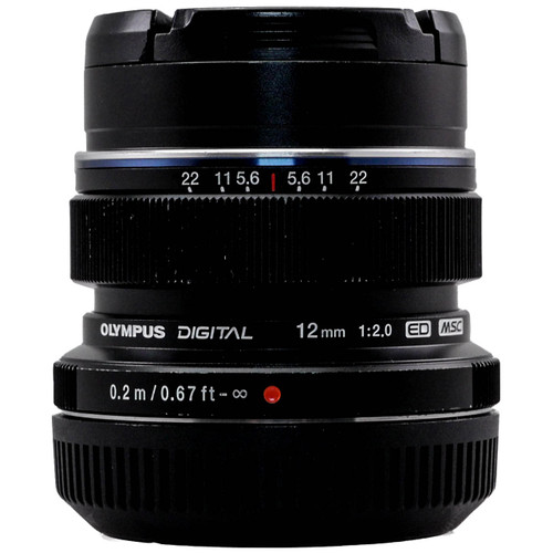 Used Olympus M.Zuiko Digital ED 12mm f/2 Lens (EX+) (625568600)